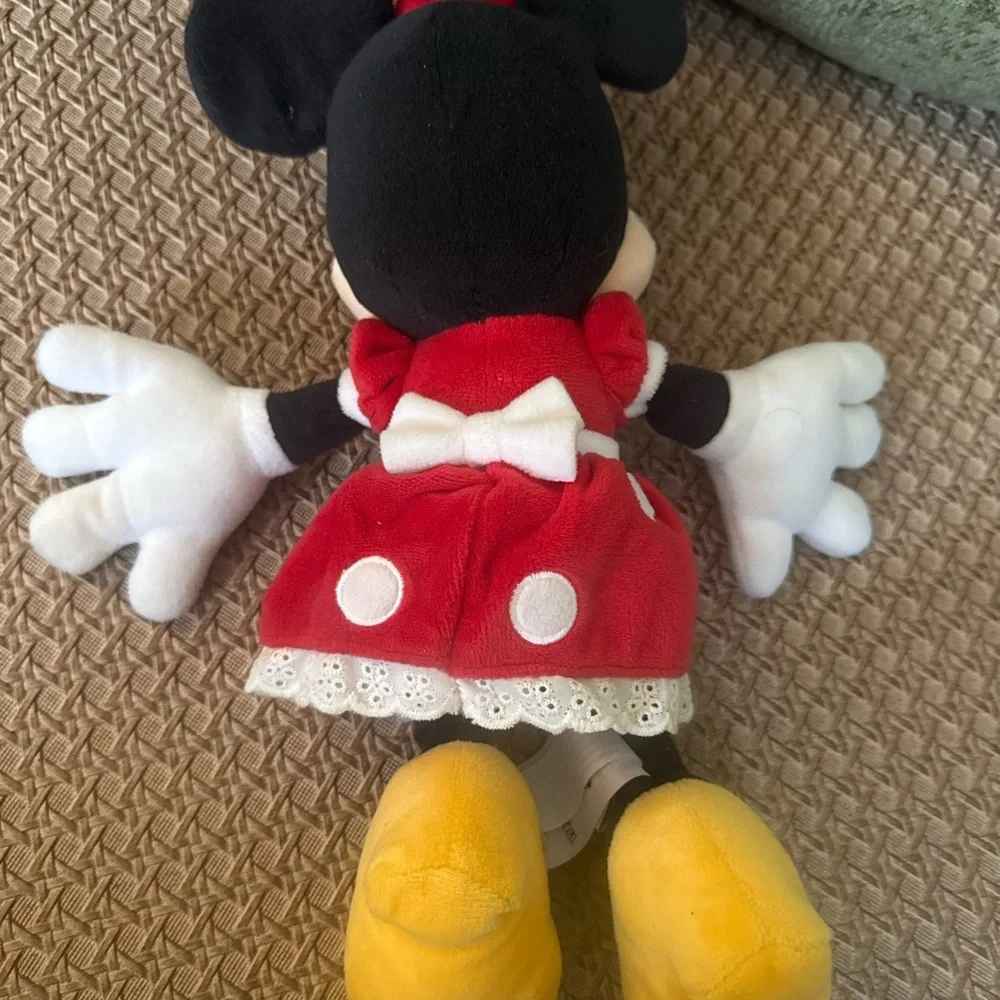 Disney Minnie Mouse Plush in Red Dress with Yellow Shoes
